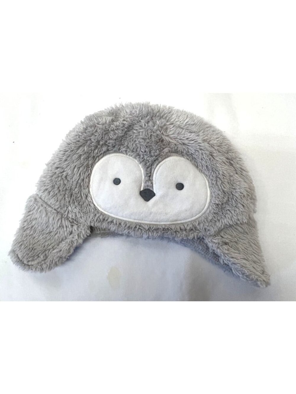 Fuzzy Baby Owl Design Hat 3-6 Months Soft Plush Winter Earflap Cap By Carters